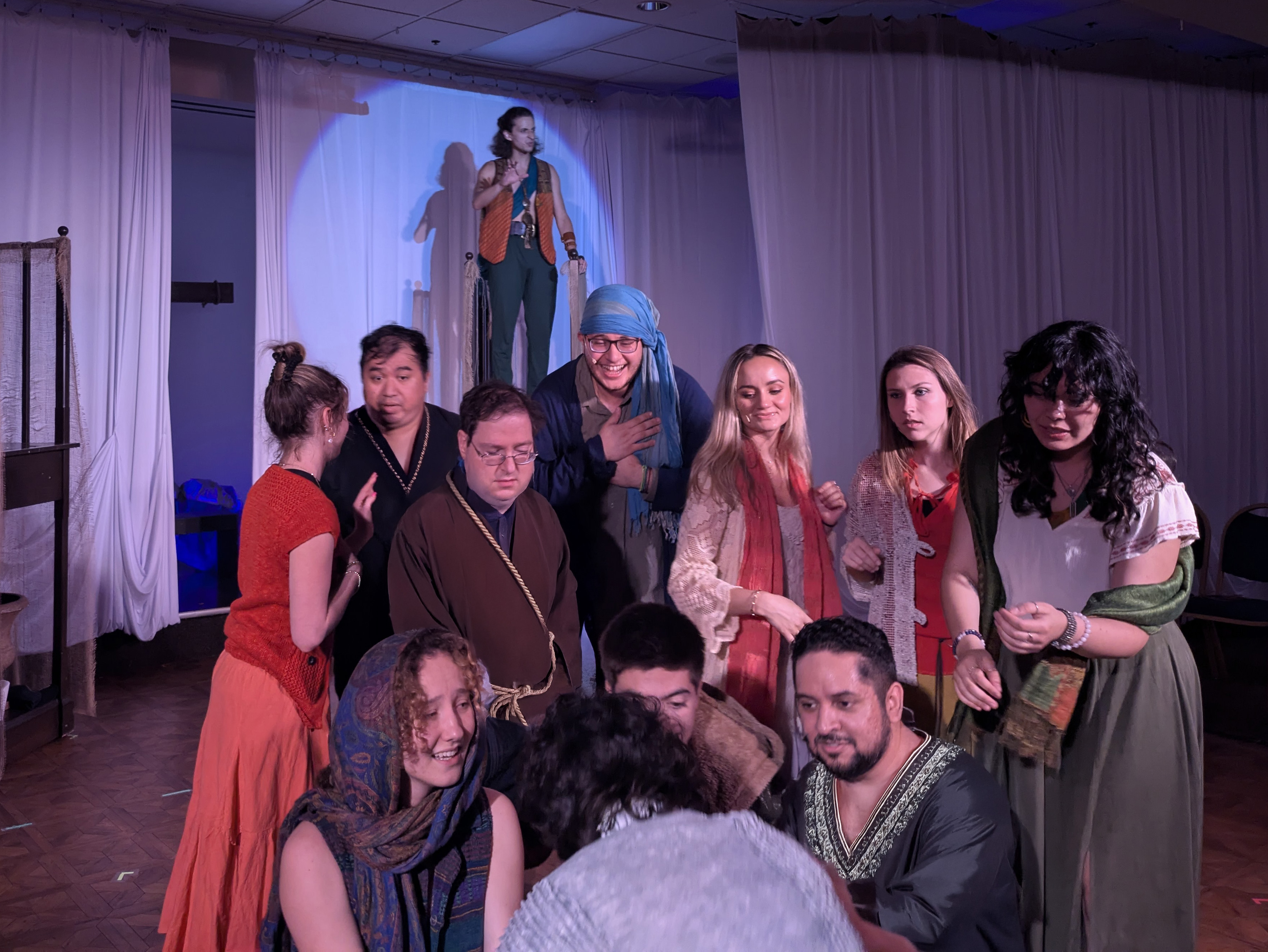 The cast performing in Entr’Acte Theatrix’s 2025 production of Jesus Christ Superstar.